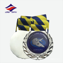 Promotional silver plated custom logo medal